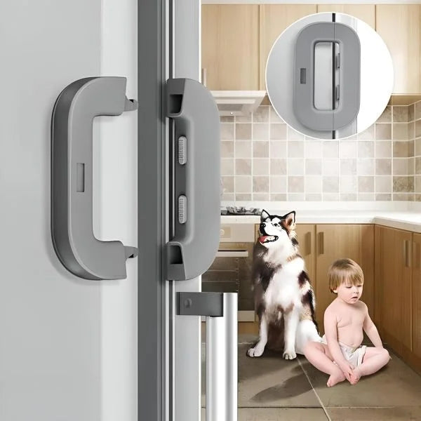 Child Safety Refrigerator Lock, Refrigerator Door Lock, Self Adhesive Freezer Door, Refrigerator Door, Double Safety Button, Home Safe Design, Child Proof Refrigerator Door Lock Multicolor
